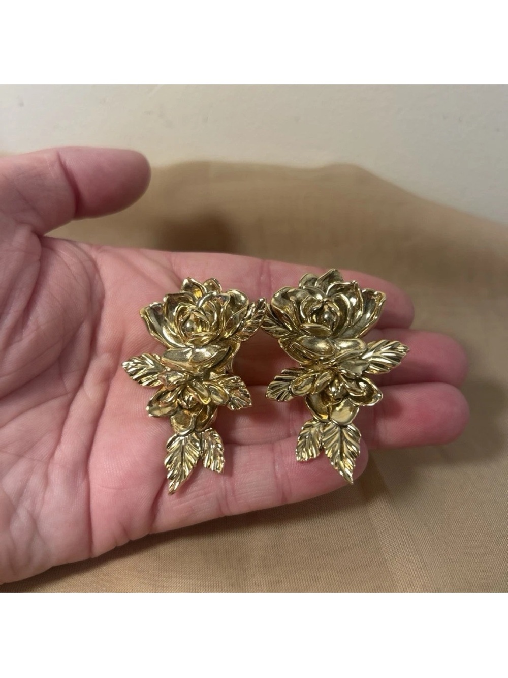 Ask & Embla Gold Rose Ear Hangers Ear Weights